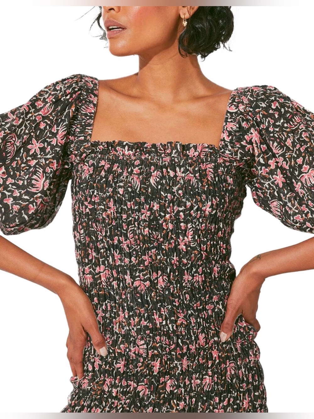 Cleobella Adelyn ankle dress in fan print - Picture 4 of 8